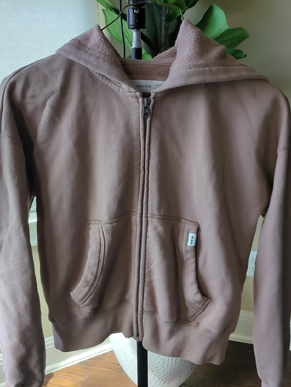 abercrombie kids Brown Zip-Up Hoodie Jacket